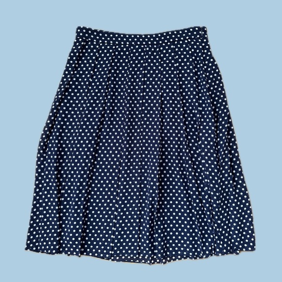 Michael Kors Dresses & Skirts - NWT Michael Kors Navy Polka Dot Pleated Skirt